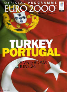 Offizielles Programm Programmheft EM 2000 Viertelfinale Türkei-Portugal
