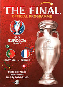Offizielles Programm Programmheft EM 2016 EURO 2016 Finale englisch