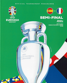 UEFA EURO 2024 Offizielles Programm official programme Programmheft Halbfinale Semi-Final Spanien Frankreich Europameisterschaft 2024 Englisch