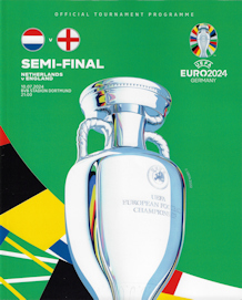 UEFA EURO 2024 Offizielles Programm official programme Programmheft Halbfinale Semi-Final Niederlande England Europameisterschaft 2024 Englisch