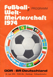 Offizielles Programm Programmheft WM 1974 Gruppe 1 Gruppe I DDR - Deutschland
