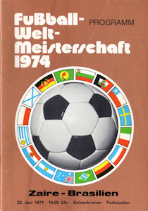 Offizielles Programm official programme Programmheft WM 1974 Gruppe 2 Gruppe II Zaire - Brasilien