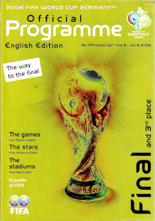 Offizielles Programm official programme Programmheft WM 2006 World Cup 2006 Englisch Final