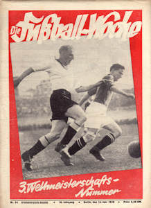 WM 1938 Die Fussball-Woche FuWo Nr.24 vom 14.06.1938 Ausgabe B