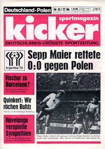 WM 1978 Kicker Nr.45 vom 02.06.1978